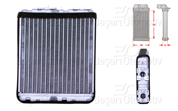 WISCO 3143549-00 | Kalorifer Radyatörü Brazing 150X150 mm Nissan D22