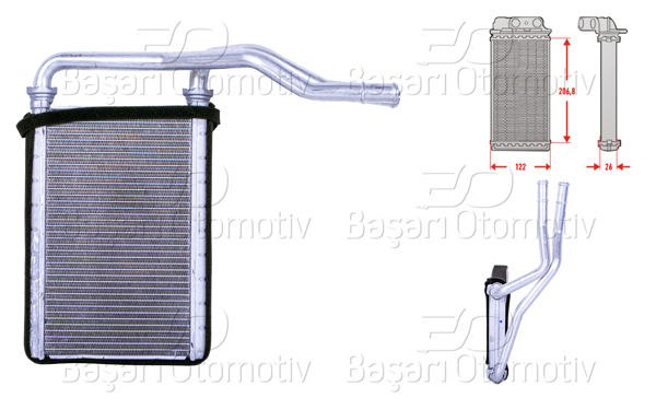 WISCO 3143551-00 | Kalorifer Radyatörü Brazing 123X207 mm Suzuki Swift Sx4 Swıft4 1.2 1.3 Dd 1.6 Awd 06 >