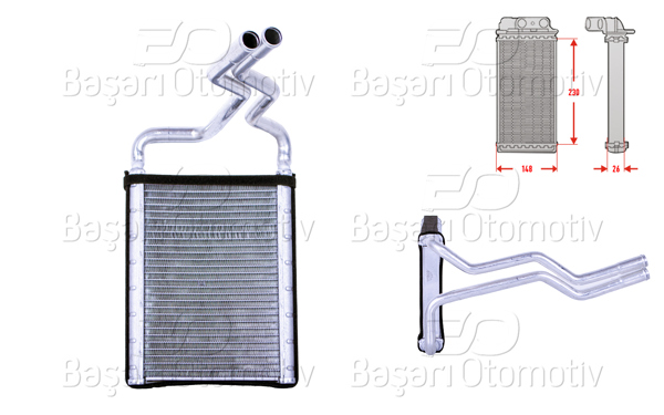 WISCO 3143559-00 | Kalorifer Radyatörü Brazing 149X225 mm Hyundai Santa 2.0 2.2 CRDI 06 >