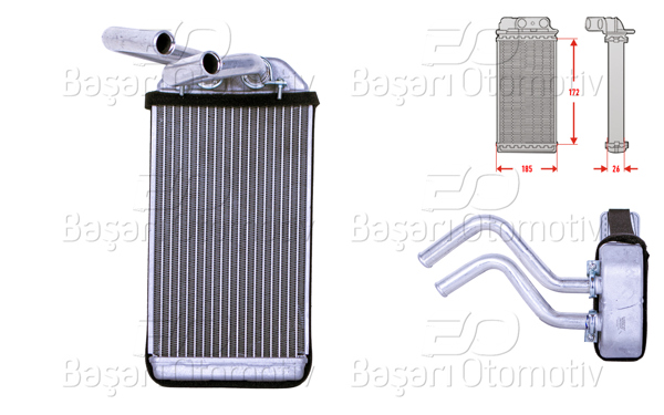 WISCO 3143562-00 | Kalorifer Radyatörü Brazing 174X185 mm Nissan Qashqai 1.5 DCI 1.6 DCI 2.0 DCI Nissan X-Traıl 2.0 DCI 2.5 4X4 07 >