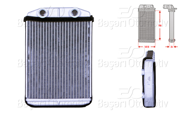 WISCO 3143568-00 | Kalorifer Radyatörü Brazing 190X157 mm Renault Express 1.5 Blue DCI 95 (F6ab) 21 > Dacia Lodgy (Js_) 1.5 DCI 12 > Dacia Dokker Mpv (Ke_) 1.5 DCI 12 >