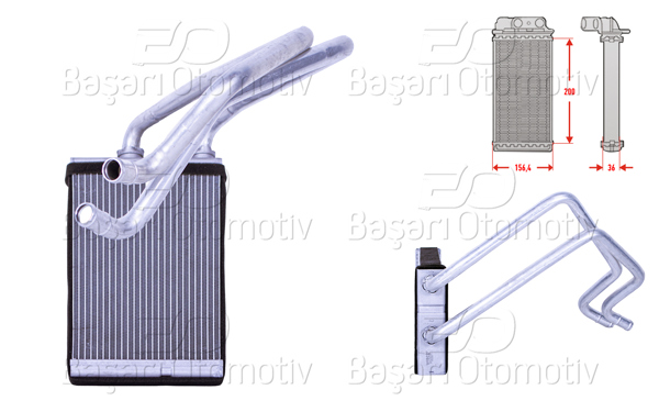 WISCO 3143579-00 | Kalorifer Radyatörü Brazing 200X156 mm Nissan X-Traıl I (T30) 2.0 01-13
