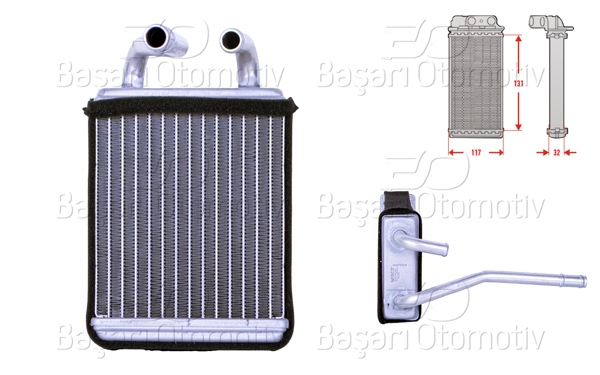 WISCO 3143580-00 | Kalorifer Radyatörü Brazing 130X120 mm Suzuki Carry 90-97