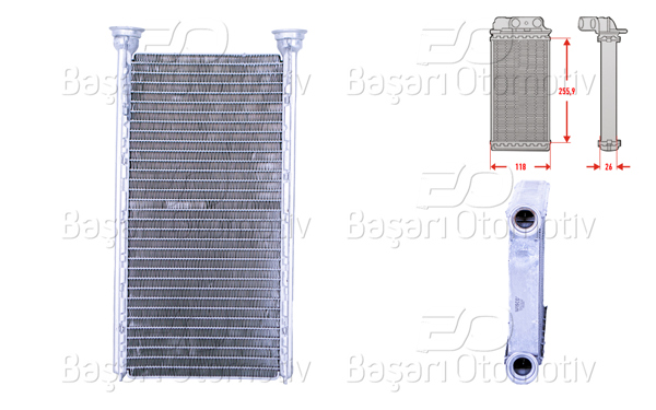 WISCO 3143601-00 | Kalorifer Radyatörü Brazing 119X252 mm Subaru Impreza Sedan (Ge, Gv) 1.5 08 > Impreza Hatchback (Gr, Gh, G3) / B3 2.0 D 08-12 Wrx Sedan (Gj) Stı 2.5 14 >