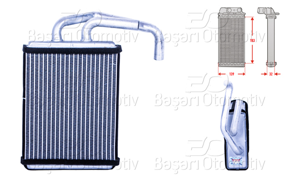 WISCO 3143611-00 | Kalorifer Radyatörü Brazing 180X159 mm Mitsubishi L-200 1999-2005