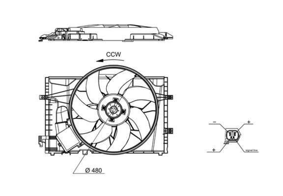 MAHLE CFF 729 000S | Fan Motoru Davlumbazlı (Mercedes 203-209)