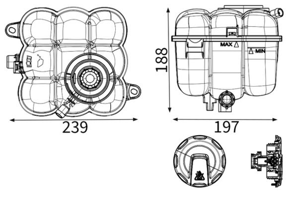 MAHLE CRT 309 000S | Yedek Su Deposu Audi Q7