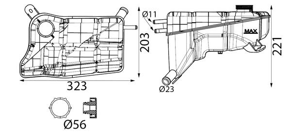 MAHLE CRT 355 000S | Genleşme Kavanozu (Ford Mondeo 01-07)