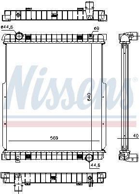 NISSENS 63332 | Motor Su Radyatörü Iveco Eurocargo (Cercevesız) / (Mt)