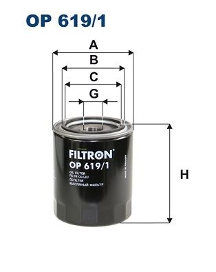 FILTRON OP619-1 | Yağ Filtresi Ranger, Mazda B Serisi, Avensis, Land Cruiser, 4 Runner, Taro