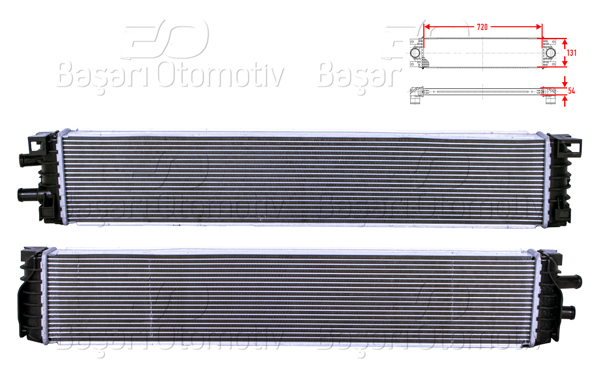 WISCO 1114147-00 | Turbo Radyatörü (Intercooler) 720X131x54 Audi A4 1.4 TFSI 2.0 TDI 14 >