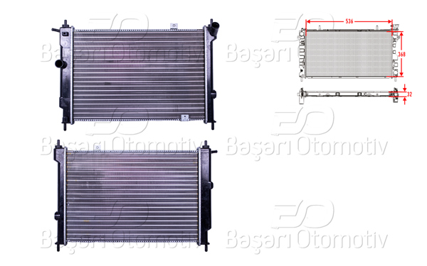 AUTOLUX 2113059-22 | Su Radyatörü Mekanik Mt 378X540x23 Opel Astra F 1.7D 91 98