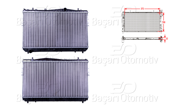 AUTOLUX 2113069-22 | Su Radyatörü Mekanik Mt 372X700x23 Chevrolet Lacetti J200 Nubira 1.4 1.6 1.8 03 >