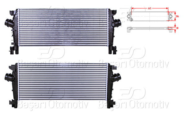 WISCO 2113730-00 | Turbo Radyatörü (Intercooler) 665X284x30 Opel Astra J Zafira C Chevrolet Cruze J300 J305 J308 1.4 1.6 A1.4Net A1.4Nel B1.4Nel A1.6Let B1.4Net 09 >