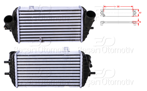 WISCO 3113978-00 | Turbo Radyatörü (Intercooler) 300X157x90 Hyundai Accent Blue 1.6 CRDI 11-17 / i30 1.6 CRDI 11-16 / i20 2 1.4 CRDI 14-/ Kia Rio 3 1.4 CRDI 17 > / Cced 1.4-1.6 CRDI 12-18