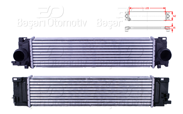 WISCO 3113988-00 | Turbo Radyatörü (Intercooler) 618X142x64 Volvo Xc40 (536) 1.5 T 18 >