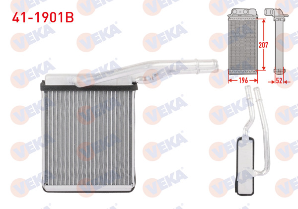 VEKA 41-1901B | Kalorifer Radyatörü Brazing Ford Transit Connect 1.8 TDCI 2002-2013