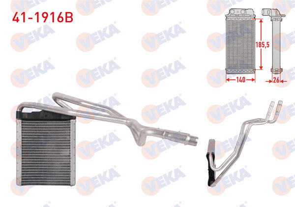 VEKA 41-1916B | Kalorifer Radyatörü Brazing Ford Transit Courıer 1.5 TDCI 2014 -