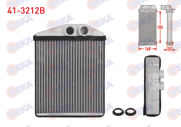 VEKA 41-3212B | Kalorifer Radyatörü Brazing Aksesuarlı Opel Vectra C 1.6 16V 2002-2008