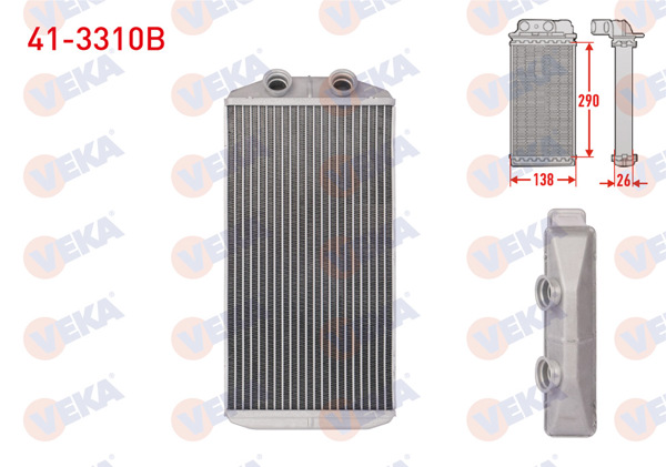 VEKA 41-3310B | Kalorifer Radyatörü Brazing Peugeot Partner 1.6 HDI 2008 -