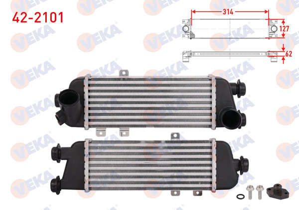 VEKA 42-2101 | Turbo Radyatörü (Intercooler) Hyundai i30 (Fd) 1.6 CRDI 2007-2011