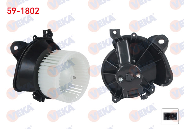 VEKA 59-1802 | Kalorifer Motoru Manuel Klimalı Fiat Grande Punto 2005-2012 / Linea 2007-/ Fiorino 2007-/ Citroen 2007-/ Bipper 2008-/ Opel Corsa D 2006-2014 / Corsa E 2014 -