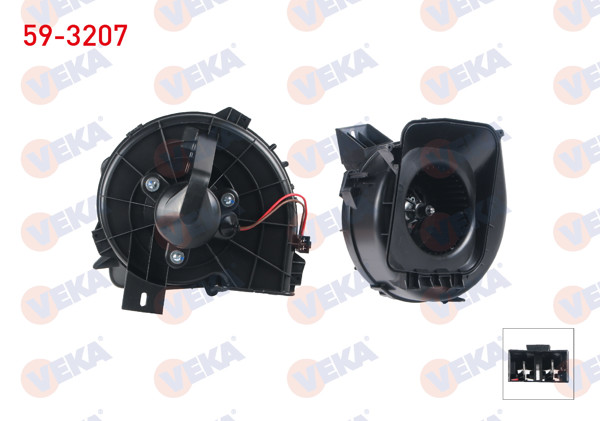 VEKA 59-3207 | Kalorifer Motoru Klmalı Opel Combo C 2001-2006 / Corsa C 2000-2006 / Tigra B 2004 -