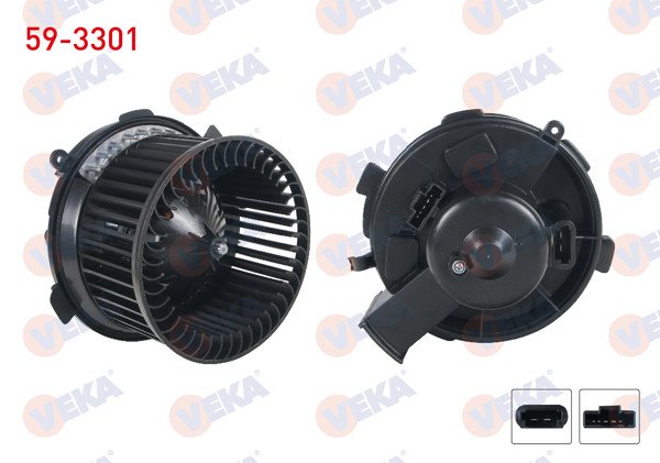 VEKA 59-3301 | Kalorifer Motoru Otomatik Klima Citroen Xsara Picasso 1999-/ Peugeot 206 1998-2006 / 206 + 2009-/ 307 2000-2007