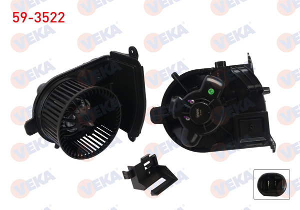 VEKA 59-3522 | Kalorifer Motoru 250W Renault Clio II 1998-2005 / Symbol II 2008-2012