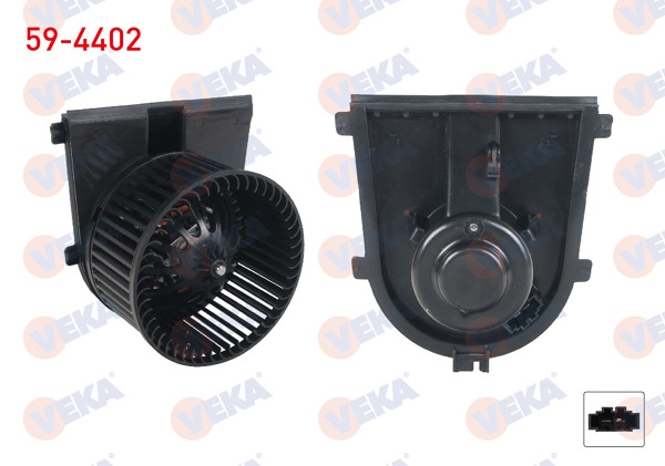 VEKA 59-4402 | Kalorifer Motoru Bora 1998-2005 / Golf IV 1997-2005 / Polo 1994-1999 / Polo Classic 1995-2001 / A3 1996-2003 / Cordoba 1999-2002 / Ibiza 1993-2002 / Leon 1999-2006 / Toledo 1999-2006 / Octavia 1996-2004