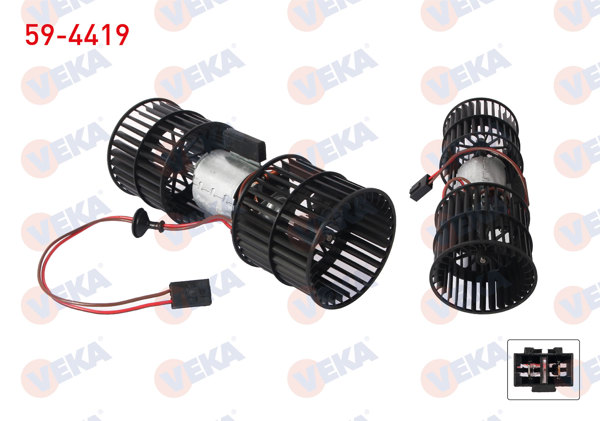 VEKA 59-4419 | Kalorifer Motoru Volkswagen Caddy II (9U7) 1995-2004 / Skoda Felicia (6U1) 1994-2002