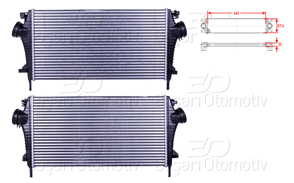 WISCO 2113256-00 | Turbo Radyatörü (Intercooler) 665X357,4X32 Opel Insignia 1.6 2.0 08-17