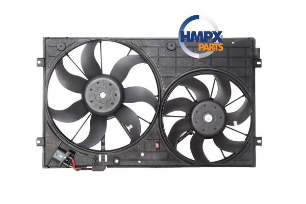 HMPX PARTS 1K0959455P | Fan Motoru Komple Çiftli Golf5-Golf6-Jetta-Passat-Caddy-A3-Leon (Bmy-Blg-Bgu-Bse-Blf-Blp-Bjb-Bkd-Bkp-Bxe-Bkc 1.4 TSI-1.6-1.6 FSI-1.9 TDI-2.0 TDI) 2004 > 2013