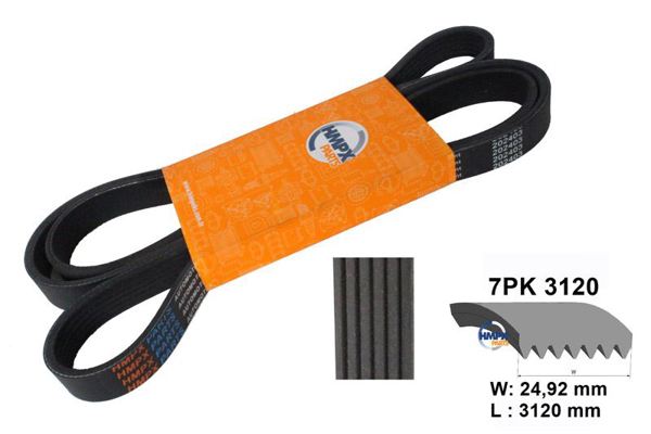 HMPX PARTS 7PK 3120 | Vantilatör Kayışı (+ Ac) Transit 12 > 2.2 TDCI 155Ps Rwd