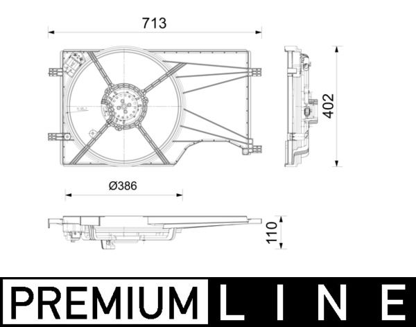 MAHLE CFF678000P | Fan Motoru Davlumbazlı Opel Corsa E (6 Vites Otomatik) 1.2 / 1.4