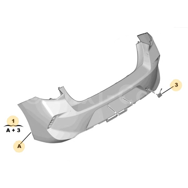 MOPAR (PSA) 168418891T | Arka Tampon Astra L
