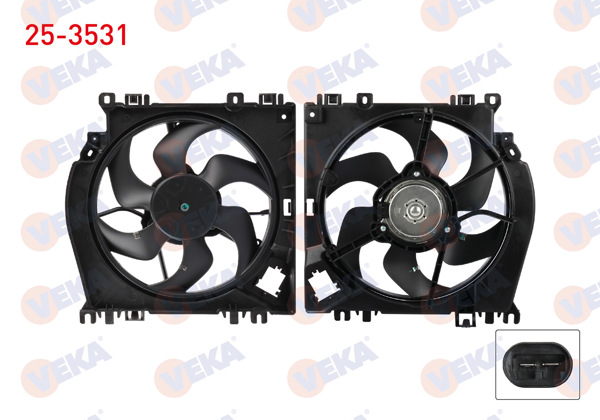 VEKA 25-3531 | Fan Motoru Renault Clio III 1.2, 1.4, 1.6, 1.5 DCI / Modus 1.2 2004 -