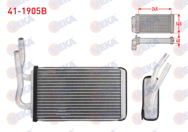 VEKA 41-1905B | Kalorifer Radyatörü Brazing Ford Transit (V184, V347) 2.2 TDCI 1997-2014