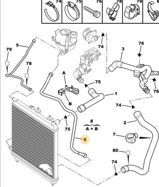 WINTECH 0500358 | Soğutma Borusu Peugeot 207 1.4 06 13