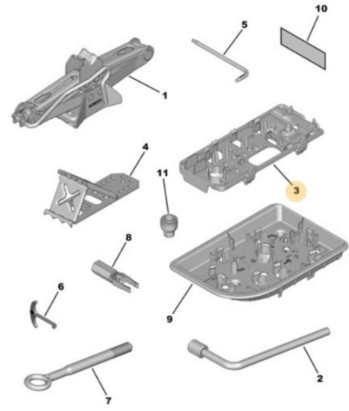 PSA 9820292980 I Peugeot Partner K9 Kriko Bölmesi ORJİNAL