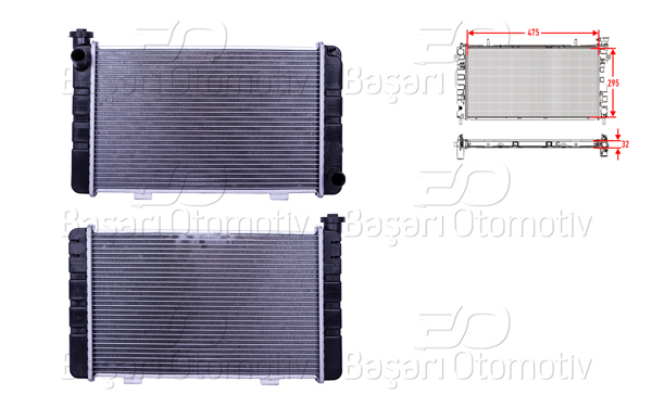 WISCO 3113577-00 | Su Radyatörü Brazing Mt 475X295x26 Renault R.12 Toros 77-00 Man
