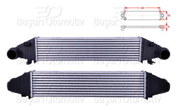 WISCO 3113835-00 | Turbo Radyatörü (Intercooler) 630X120x64 Mercedes-Benz Benz W204 C180 Kompressor C220 CDI C300 CDI 4-Matic C320 CDI 4-Matic C350 CDI 4-Matic X204 Glk 320 CDI 4-Matic 350 CDI 4-Matic 07 >