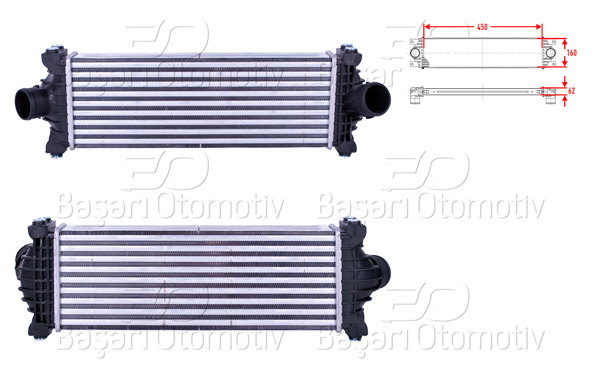 WISCO 3113987-00 | Turbo Radyatörü (Intercooler) 450X160x62 Ford Transit (V363) 2.0 TDCI 16 > / Transit Custom 2.0 TDCI 15 > / Tourneo Custom (V363) 2.0Tdcı 15 >