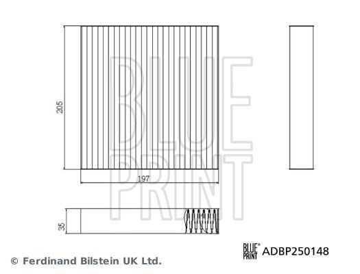 BLUEPRINT ADBP250148 | Polen Filtresi 22 > Byd.Han + Ca