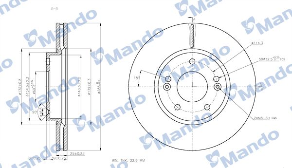 MANDO MBC030282 | Fren Diski Hyundai