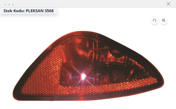 PLEKSAN 3568 | Arka Sis Farı Sağ (Renault: Clio III Hb)