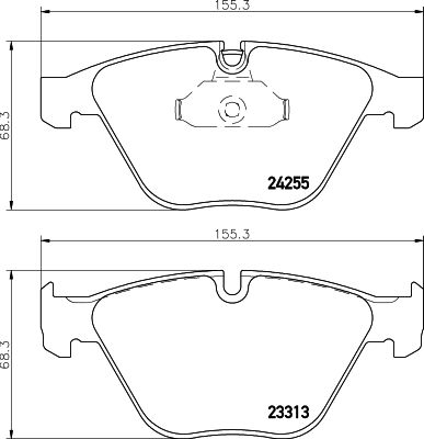 HELLA 8DB355013-931 | Ön Fren Balatası BMW E90 E91 E92 E93