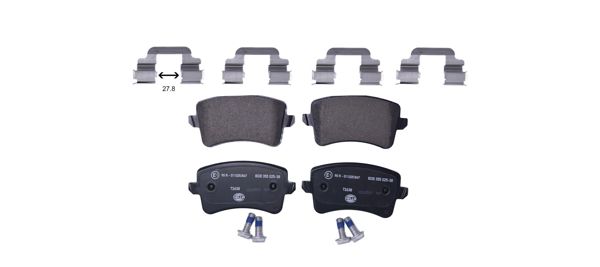 HELLA 8DB355025-381 | Fren Balatası Arka A4 08 > 15 A5 07 > Q5 10 > 17 Q5 09 > 12