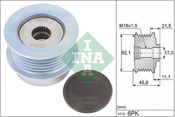 INA 535036710 | Alternatör 14 > S60-S80-S90-V40-V60-V70-V90-Xc40-Xc60-Xc90