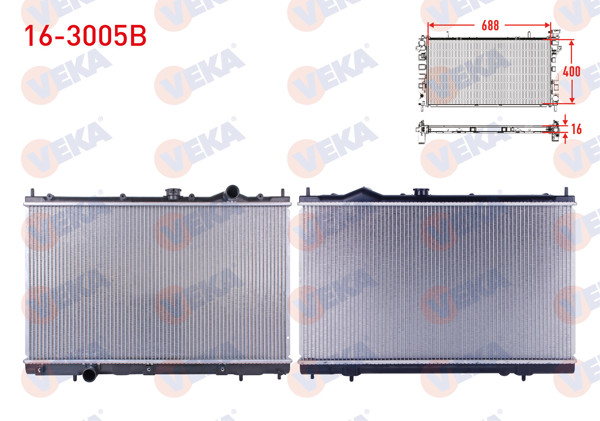 VEKA 16-3005B | Su Radyatörü Brazing Proton Gen 2 1.6İ 2004 -